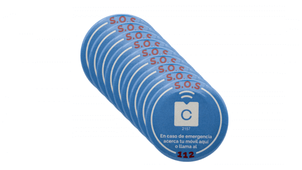 Kit 100 Chapas de Identificación única NFC | empresa
